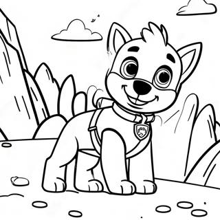 Chase From Paw Patrol Climbing Everest Coloring Page 15252-12487