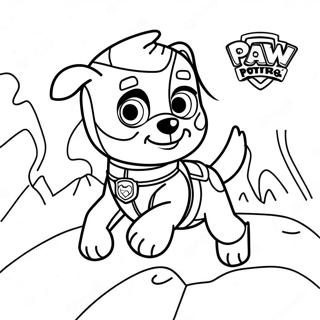 Chase From Paw Patrol Climbing Everest Coloring Page 15252-12488