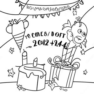 Class Of 2024 Celebration Party Coloring Page 15272-12498