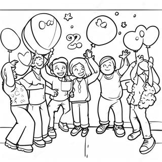 Class Of 2024 Celebration Party Coloring Page 15272-12499