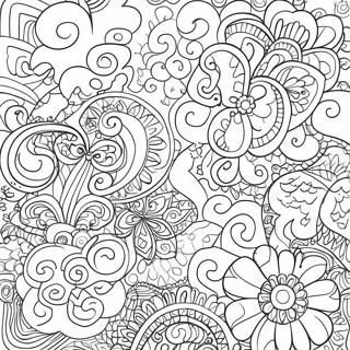 70's Groovy Coloring Pages