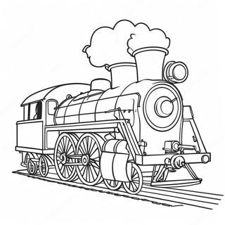 Colorful Steam Engine Coloring Page 15362-12573