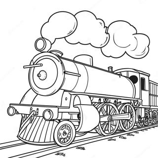 Colorful Steam Engine Coloring Page 15362-12575