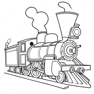 Colorful Steam Engine Coloring Page 15362-12576