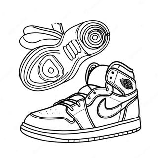 Jordan 1 Sneakers Coloring Page 15381-12582