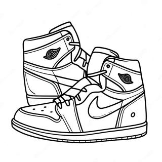 Jordan 1 Sneakers Coloring Page 15381-12583