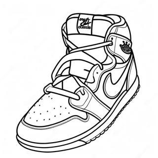 Jordan 1 Sneakers Coloring Page 15381-12584