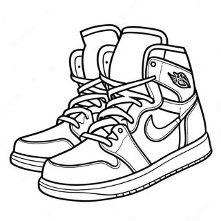 Colorful Jordan 1 Shoes Coloring Page 15382-12586