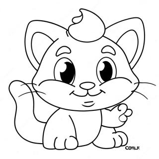 Playful Smurf Cat Coloring Page 15412-12610