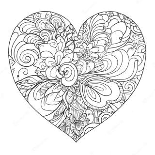 Fancy Heart Coloring Page 1541-1358