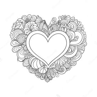 Fancy Heart Coloring Page 1541-1360