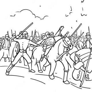 Civil War Battle Scene Coloring Page 15422-12618