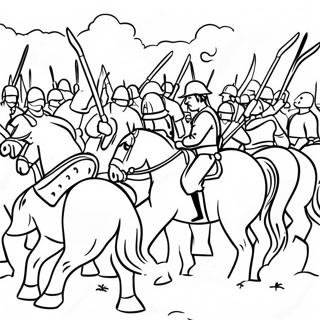 Civil War Battle Scene Coloring Page 15422-12619