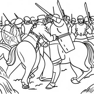 Civil War Battle Scene Coloring Page 15422-12620