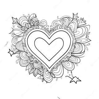 Fancy Heart Coloring Pages