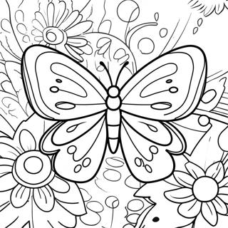 Colorful Butterfly Moth Coloring Page 15432-12628