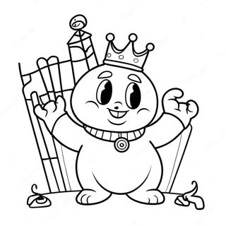 King Boo With Spooky Background Coloring Page 15442-12638