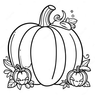 Vintage Halloween Pumpkin Coloring Page 15451-12642