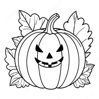 Vintage Halloween Pumpkin Coloring Page 15451-12643