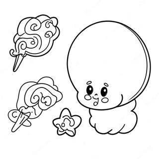 Cotton Candy Coloring Pages