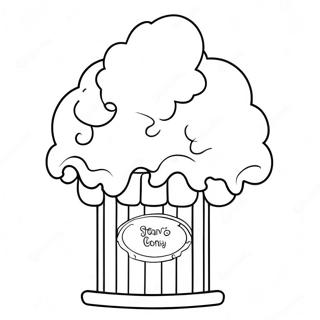 Fluffy Cotton Candy Stand Coloring Page 15462-12653