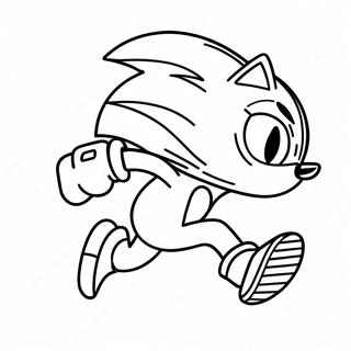 Sonic The Hedgehog Running Fast Coloring Page 15472-12661