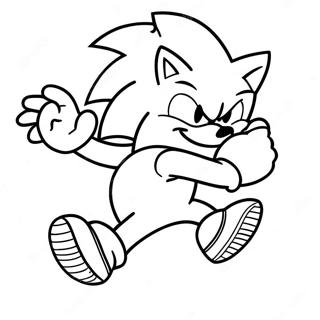 Sonic The Hedgehog Running Fast Coloring Page 15472-12662