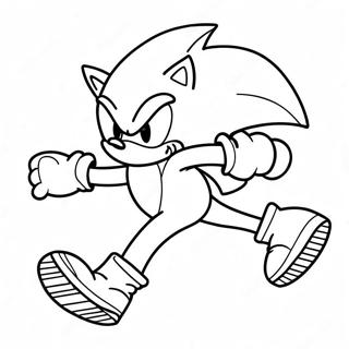 Sonic The Hedgehog Running Fast Coloring Page 15472-12663