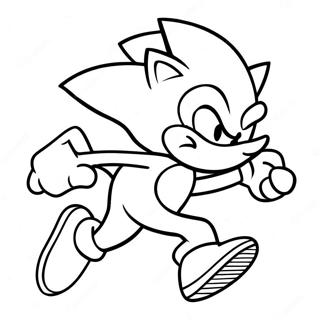 Sonic The Hedgehog Running Fast Coloring Page 15472-12664