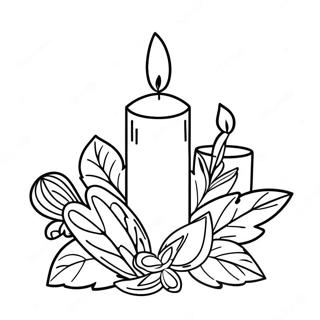 Festive Candle Coloring Page 15502-12681