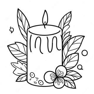 Festive Candle Coloring Page 15502-12682