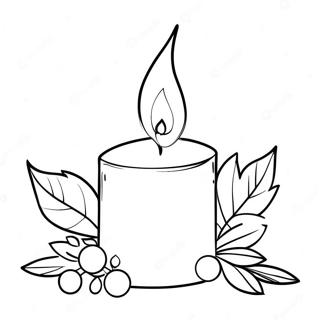 Festive Candle Coloring Page 15502-12683