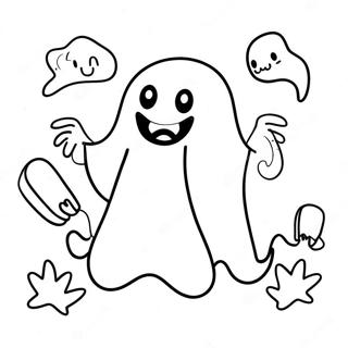 Creepy Kawaii Ghost Coloring Page 1551-1346