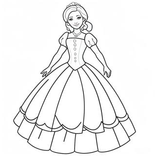 Isabel In A Beautiful Dress Coloring Page 15522-12704