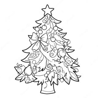 Festive Christmas Tree Coloring Page 15542-12713