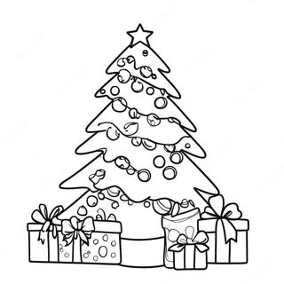 Festive Christmas Tree Coloring Page 15542-12716