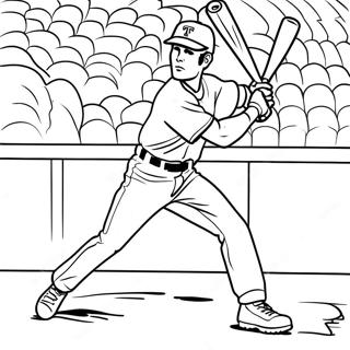 Texas Rangers Player In Action Coloring Page 15562-12732