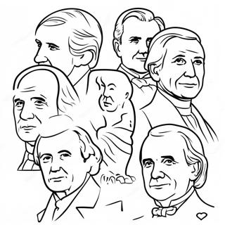 Famous Us Presidents Coloring Page 15572-12741