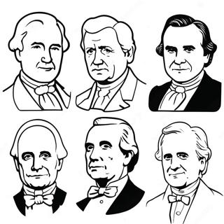 Famous Us Presidents Coloring Page 15572-12742