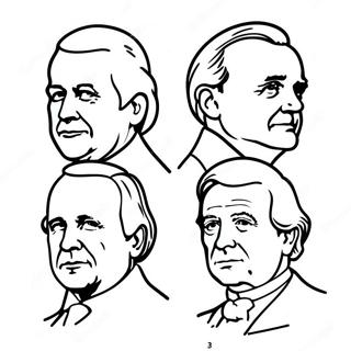 Famous Us Presidents Coloring Page 15572-12744