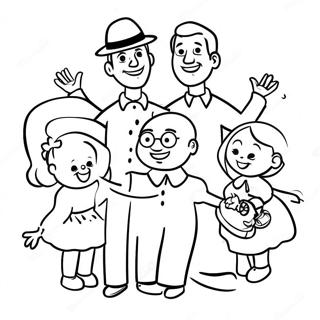 Cheerful Who Family Coloring Page 15582-12748