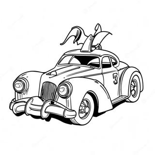 Classic Batmobile In Action Coloring Page 15612-12770