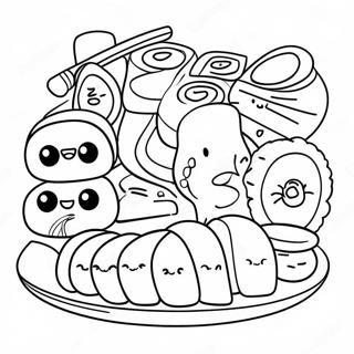 Sushi Coloring Pages