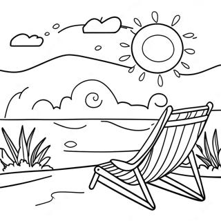 Relaxing Summer Sunset Coloring Page 15622-12780