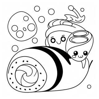 Cute Sushi Roll Coloring Page 1562-1366