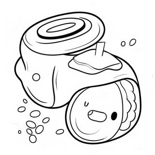 Cute Sushi Roll Coloring Page 1562-1368