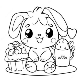 Adorable Cinnamoroll With Friends Coloring Page 15632-12796