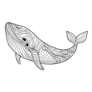 Majestic Blue Whale Swimming Coloring Page 15672-12824