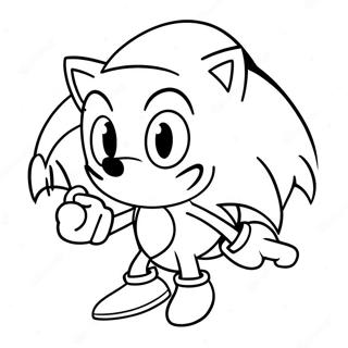 Sonic The Hedgehog In A Santa Hat Coloring Page 15702-12846