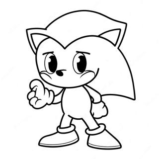 Sonic The Hedgehog In A Santa Hat Coloring Page 15702-12848